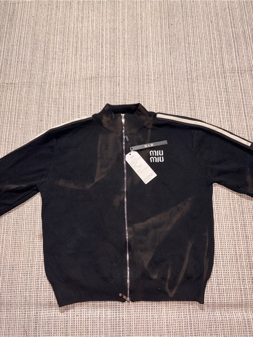 MIU MIU Women's High Neck Track Jacket In Black